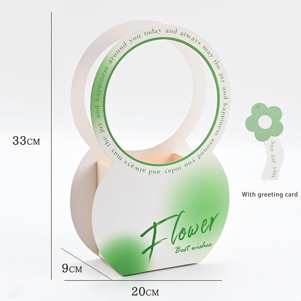 Luxury Die Cut Paper Bag Design Flower Bouquet