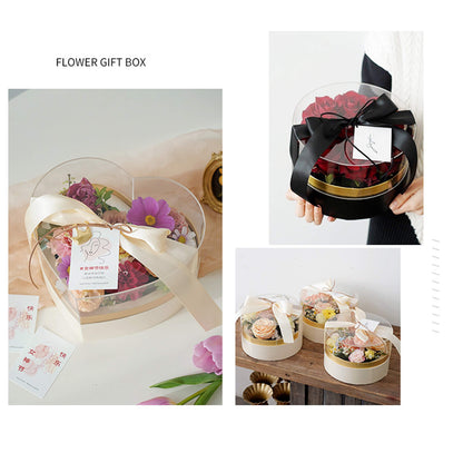 Window Clear Heart Shaped Flower Box