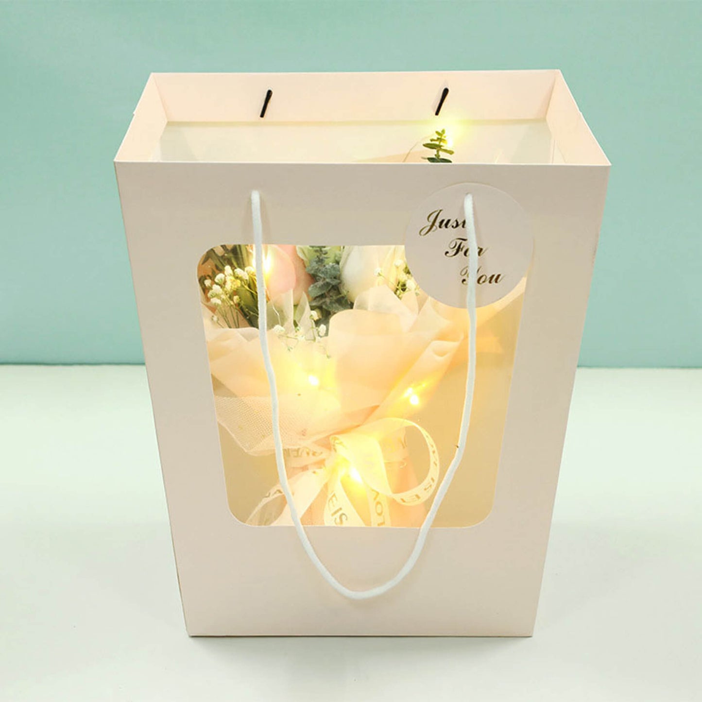 Kraft Paper Bags with Window for Bouquet