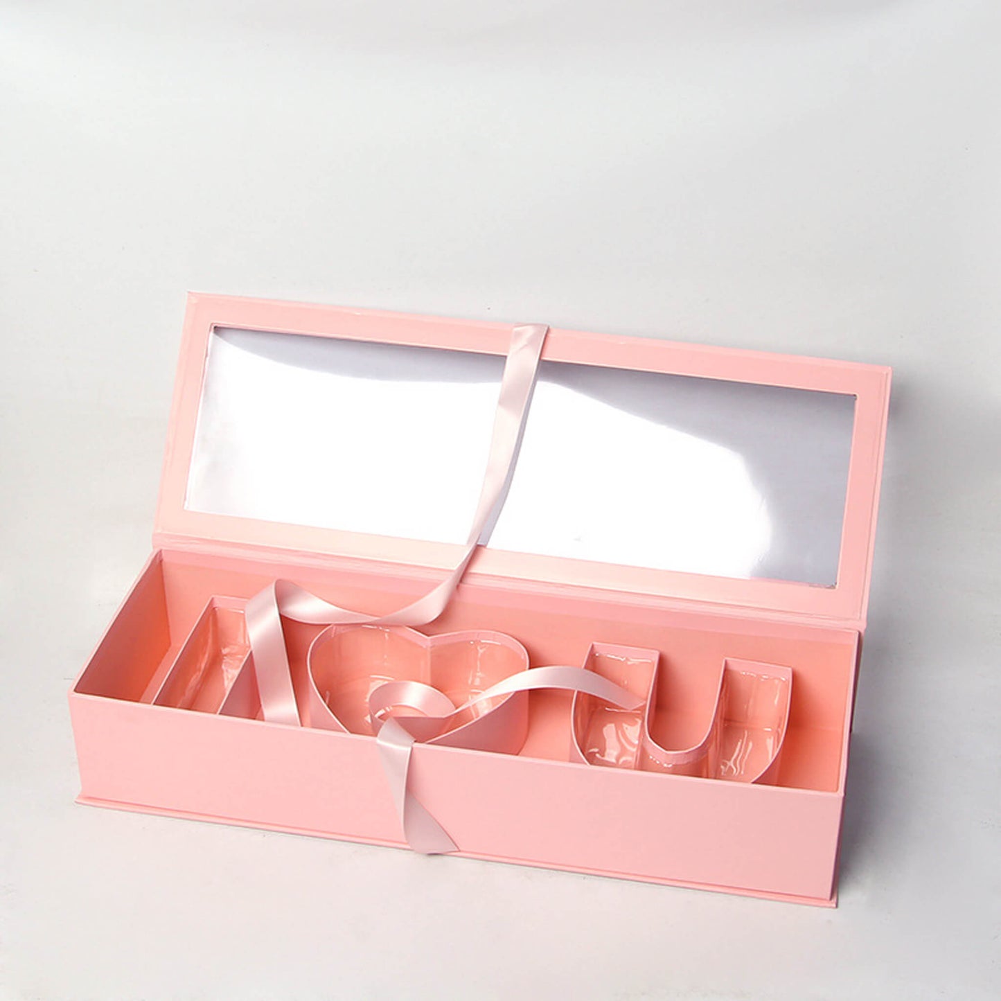 i love you Letter Flower Arranging Box with Ribbon