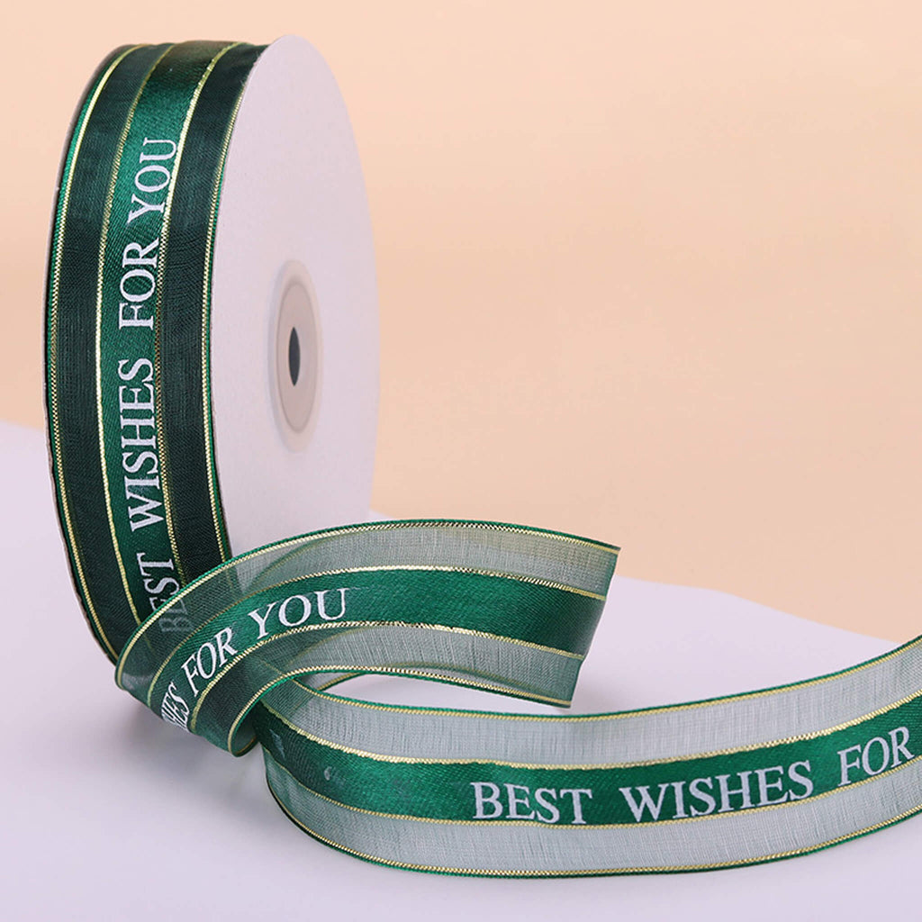 50 Yards Organza Chiffon Ribbon for Gift Wrapping Wedding Bouquet Crafts