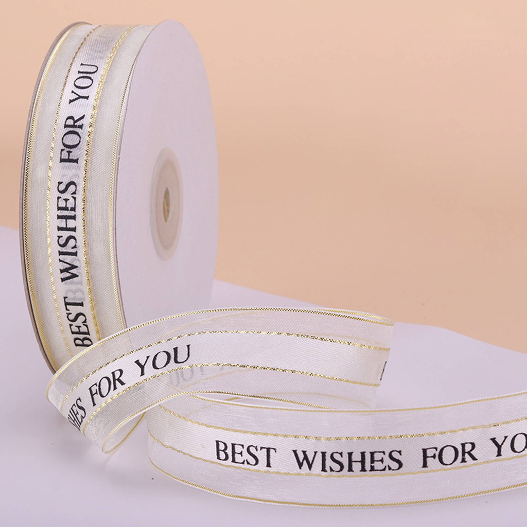 50 Yards Organza Chiffon Ribbon for Gift Wrapping Wedding Bouquet Crafts