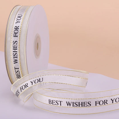 50 Yards Organza Chiffon Ribbon for Gift Wrapping Wedding Bouquet Crafts
