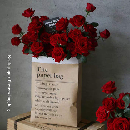Kraft Paper Flower Hug Bag