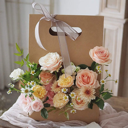 Kraft Wrapping Bags with Handle for Flowers
