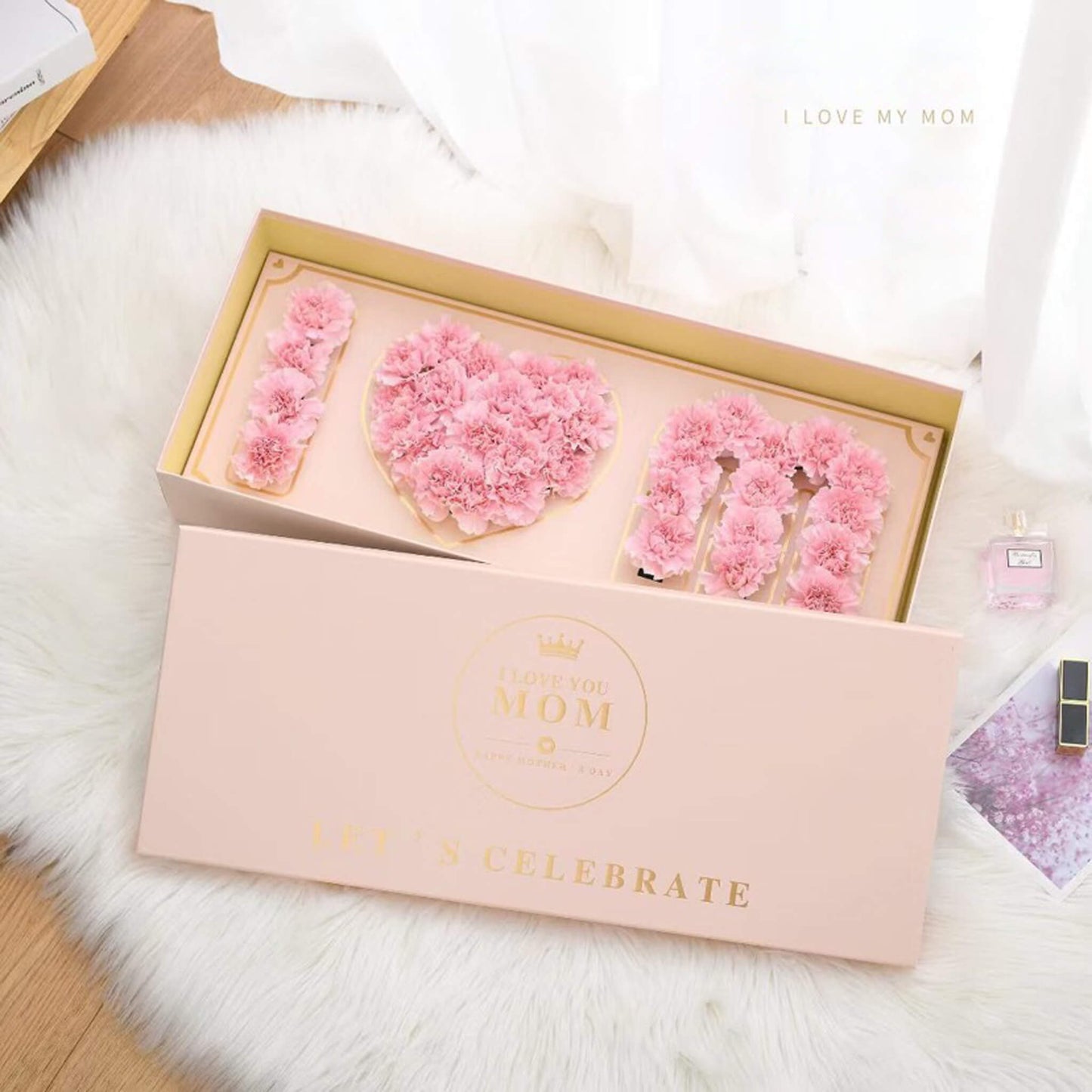 Mom Letter Flower Box I Love You Floral Gift Box - Bulk Lots