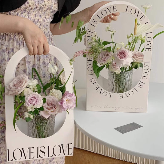 10pcs Kraft Bouquet Gift Paper Bags for Flower Arrangements