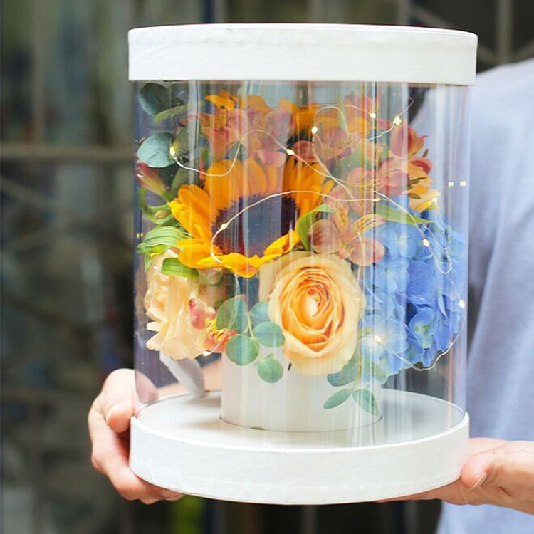 Transparent PVC Round Flower Packaging Boxes For Wedding - Bulk Lots