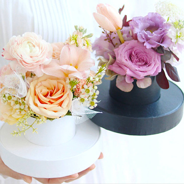 Transparent PVC Round Flower Packaging Boxes