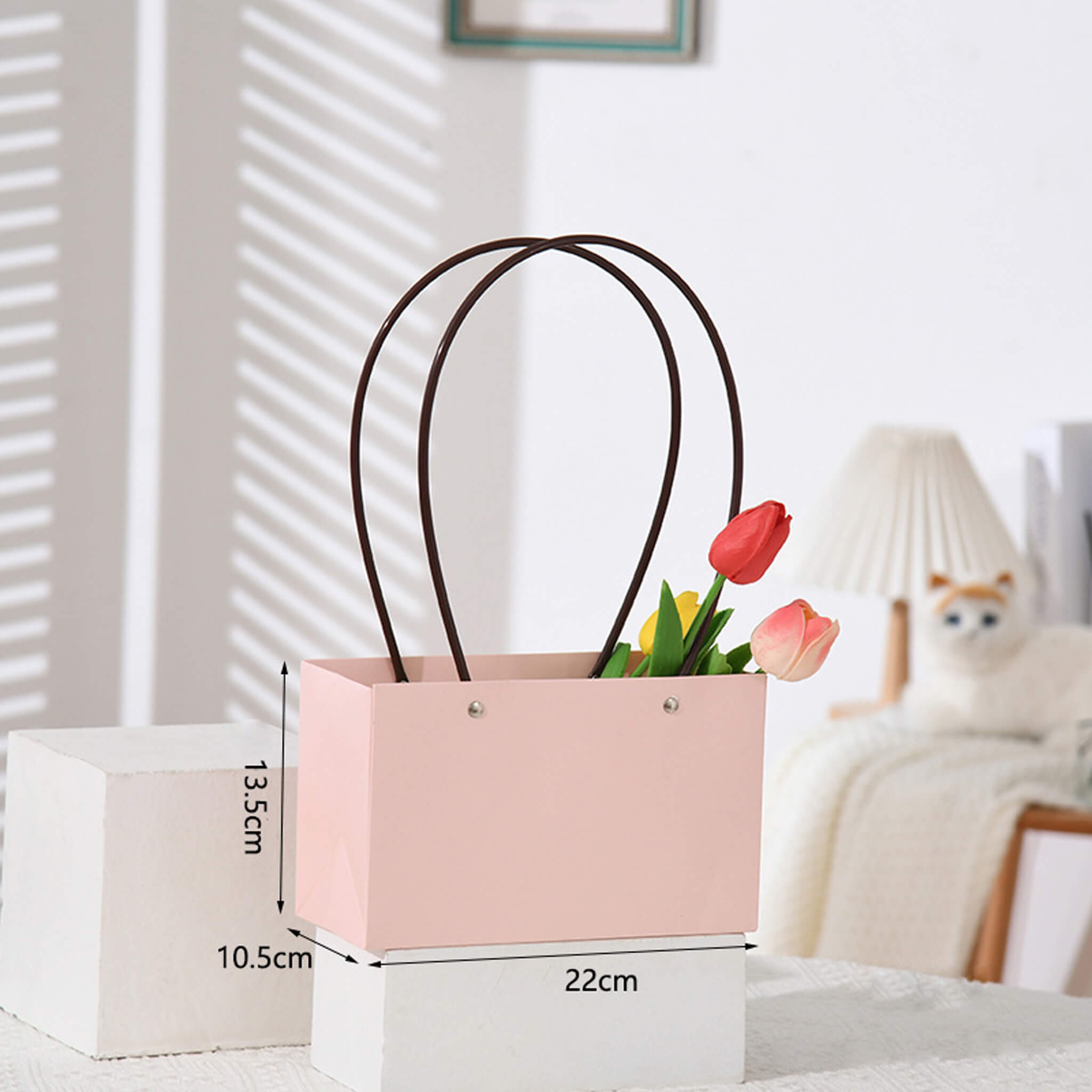 Waterproof Kraft Flower Bags with Handles - Fantakpackaging.com ...