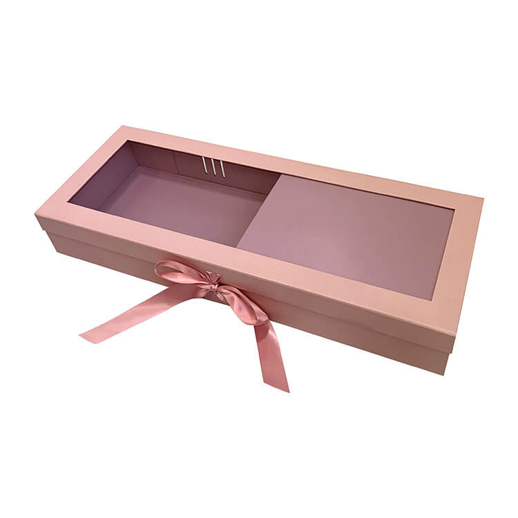 Folding Flower Box Square Rose Boxes Packaging With Ribbon
