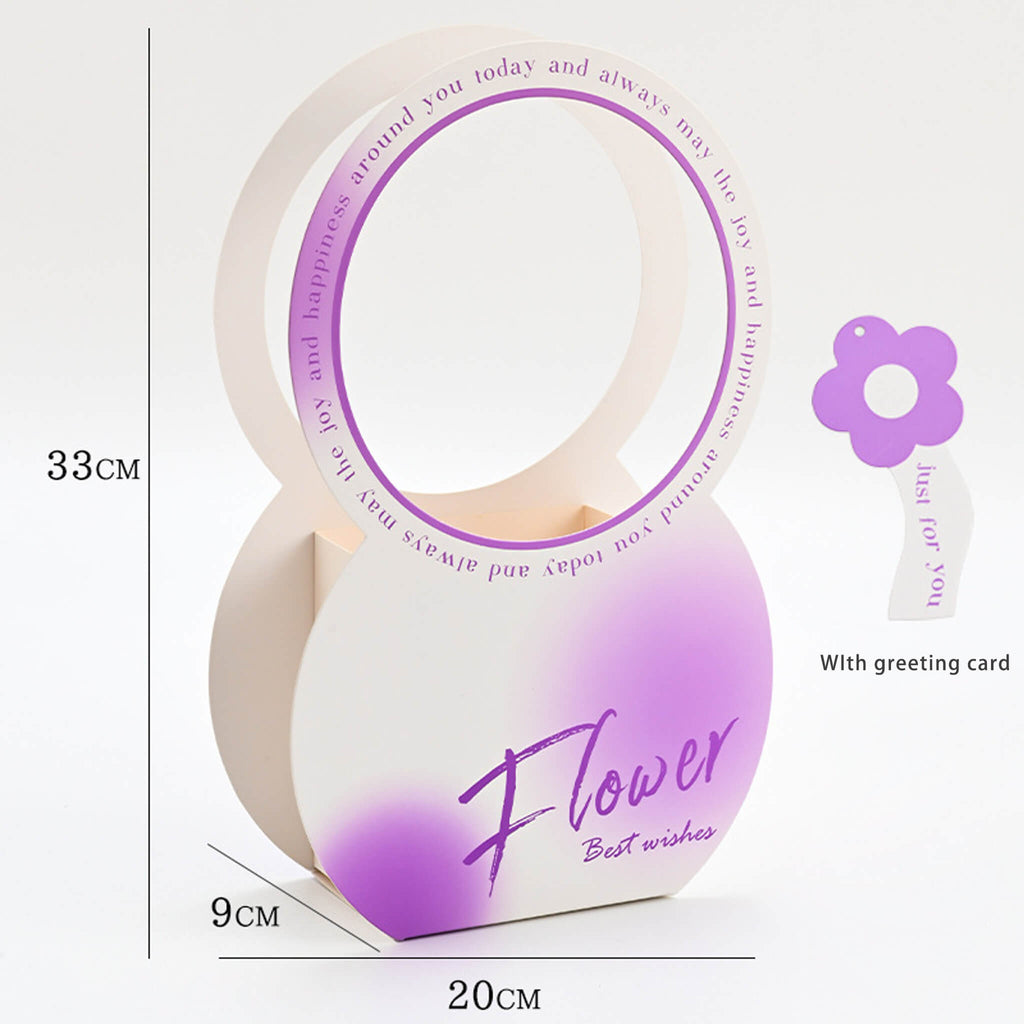 Luxury Die Cut Paper Bag Design Flower Bouquet