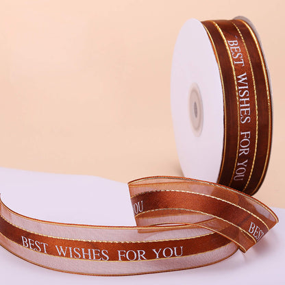 50 Yards Organza Chiffon Ribbon for Gift Wrapping Wedding Bouquet Crafts