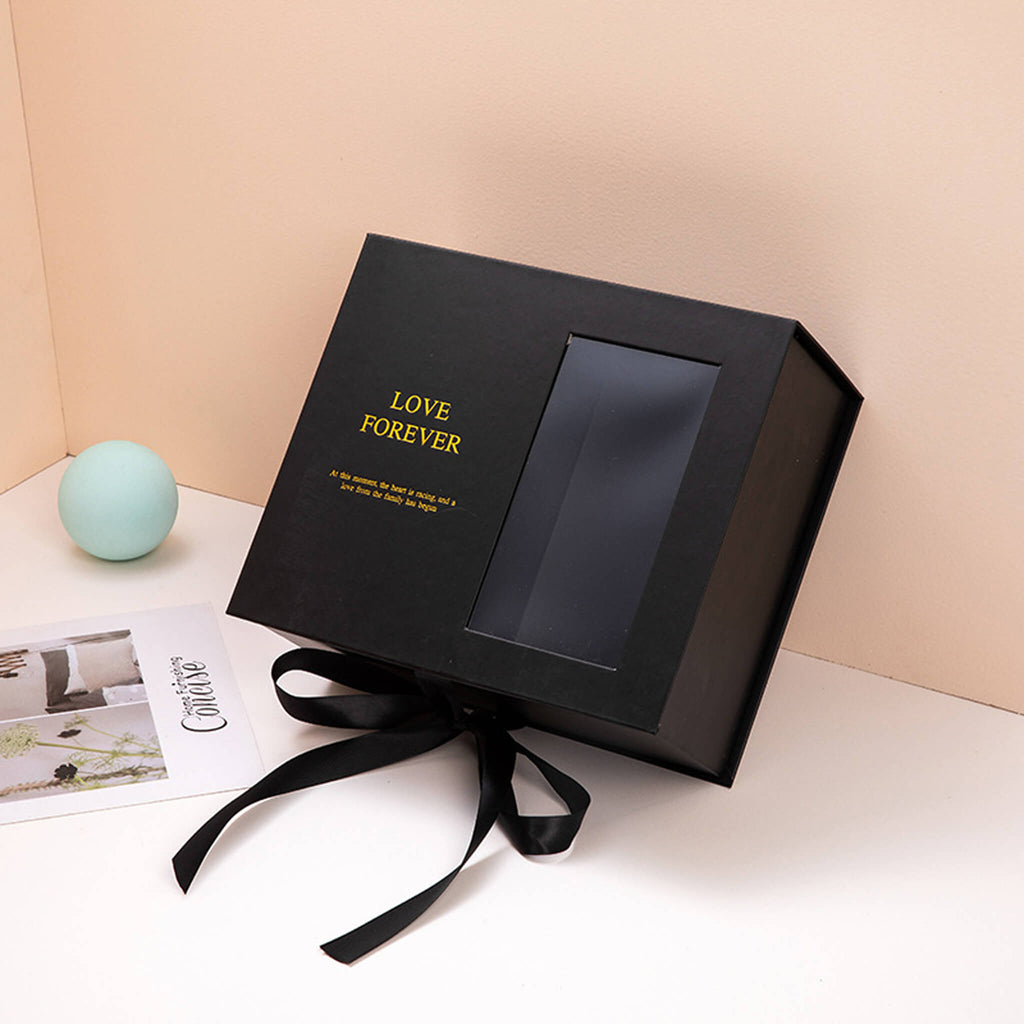 Window Flower Valentine's Day Gift Box With Ribbons