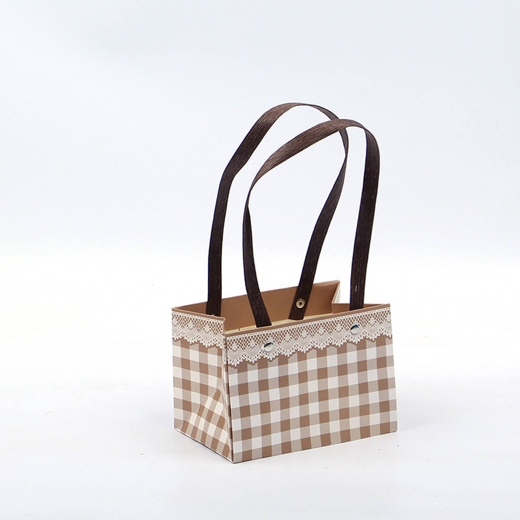 Elegant Flower Packaging Gift Paper Bag with Handles