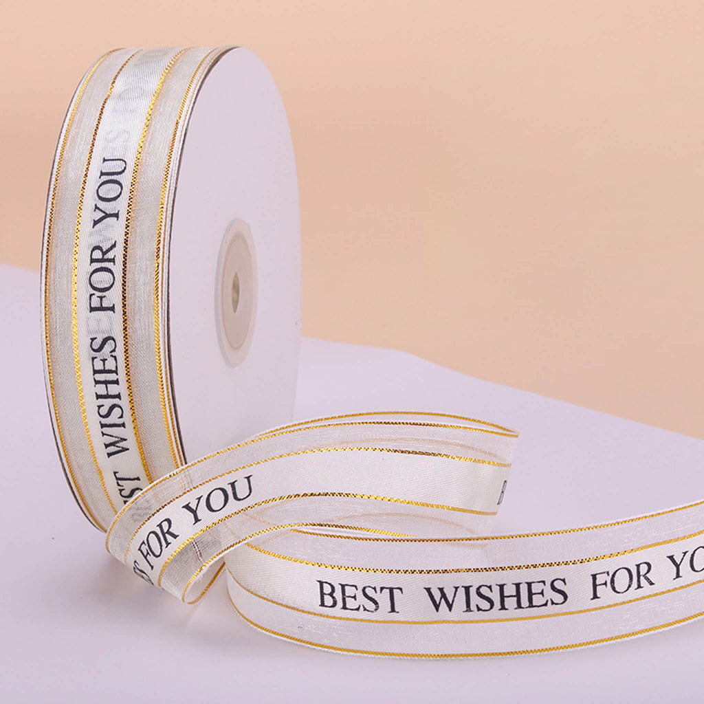 50 Yards Organza Chiffon Ribbon for Gift Wrapping Wedding Bouquet Crafts
