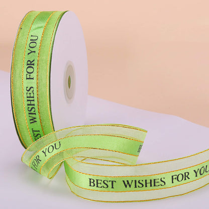 50 Yards Organza Chiffon Ribbon for Gift Wrapping Wedding Bouquet Crafts