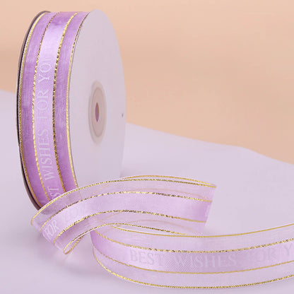 50 Yards Organza Chiffon Ribbon for Gift Wrapping Wedding Bouquet Crafts